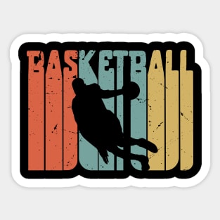 Vintage Retro Basketball / basketball lover / basketball fan / basketball gift idea / basketball present Sticker